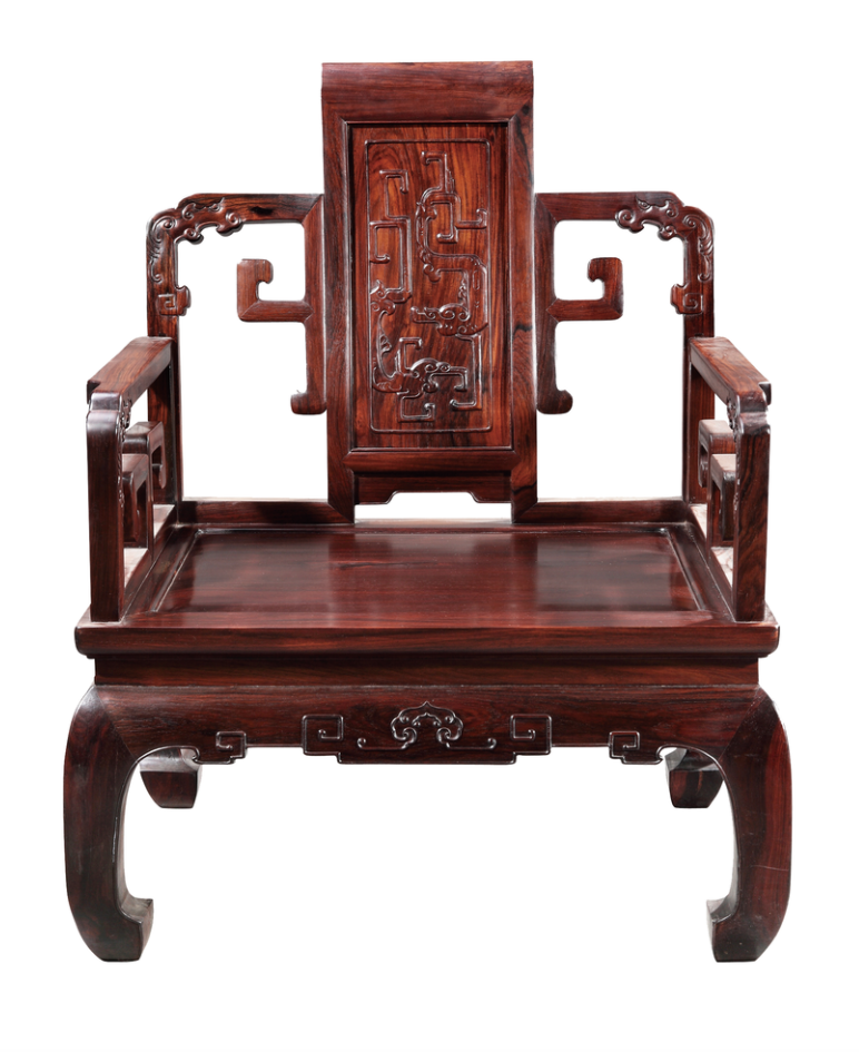 拐子龙直扶手单人沙发