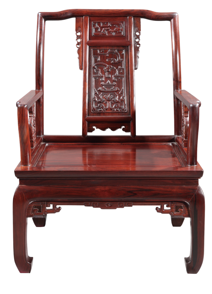 明式螭龙纹单人沙发