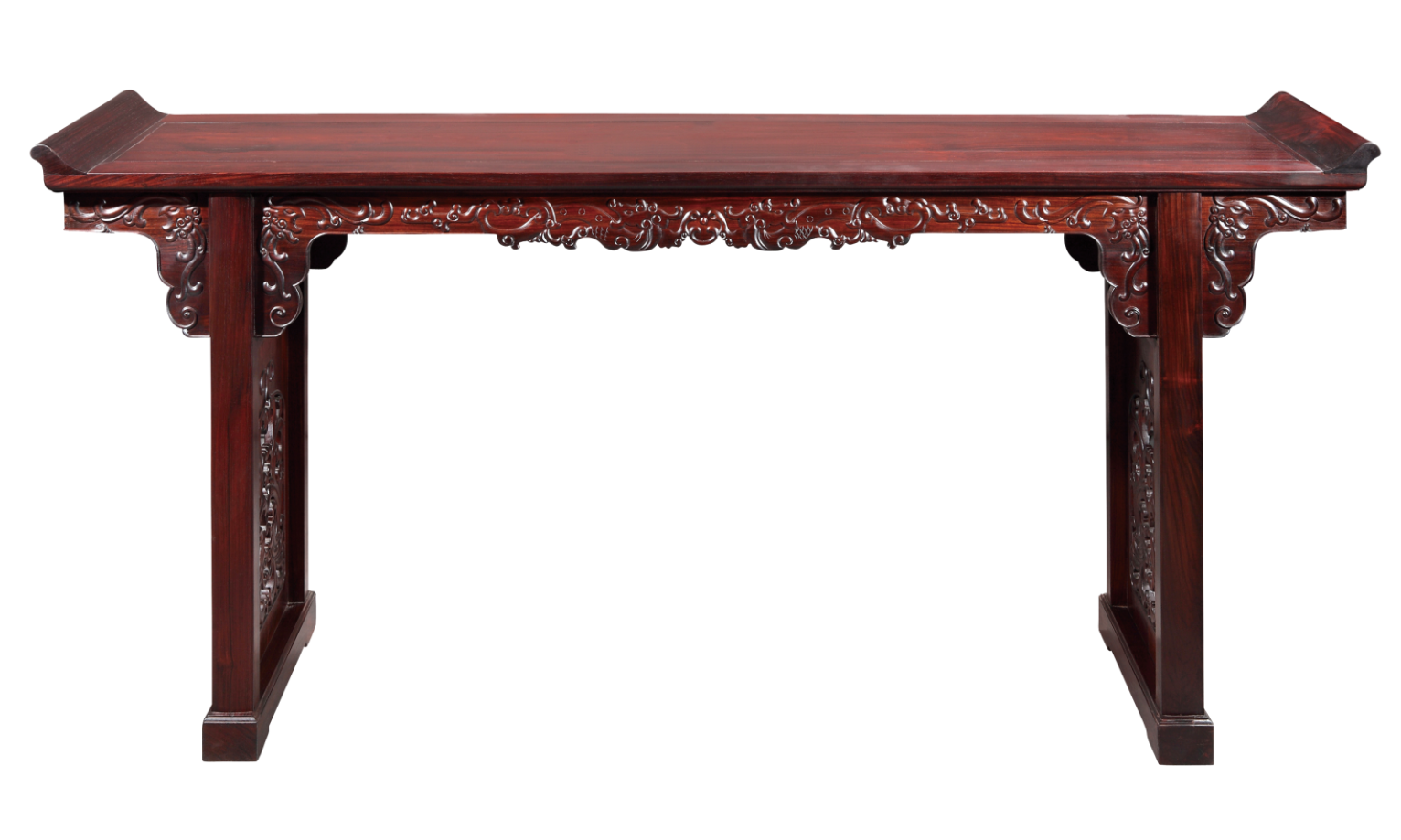 雕草龙挡板翘头案